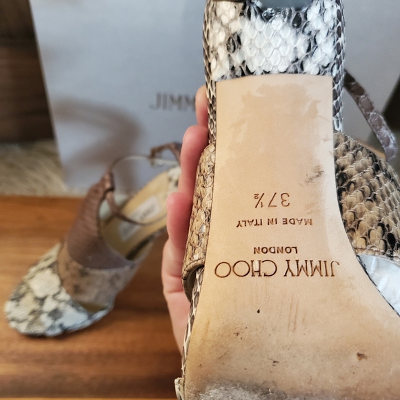 Jimmy Choo Timbus 100 Snakeskin Pump - Picture 6 of 6